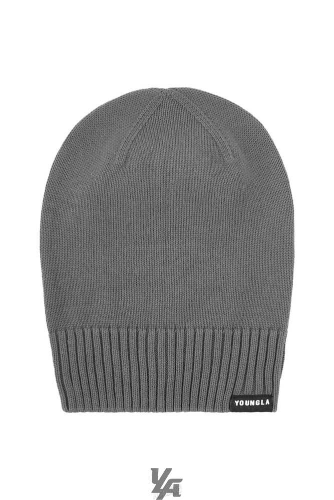 Dark Grey YoungLa 928 Essential Beanies | 6940-FILZY