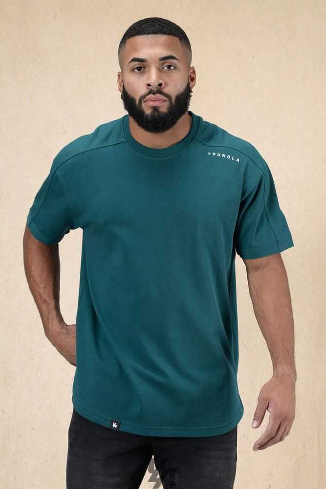 Deep Teal YoungLa 404 Offset Shortsleeves | 8457-XLHPA