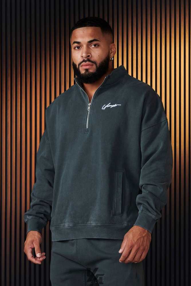 Deep Teal YoungLa 520 - Sunday Quarter Zips | 9385-ZITGE