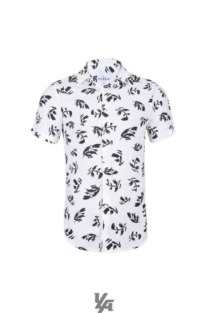 Fallen Leaves YoungLa 439 Miami Vice Short Sleeve Shirts | 0694-SMXQA