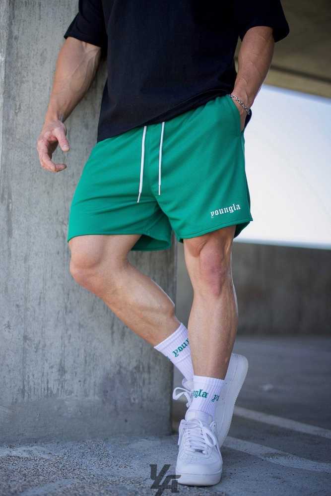 Foliage Green YoungLa 134 Game-Time Shorts & Socks Set | 7680-PODIE