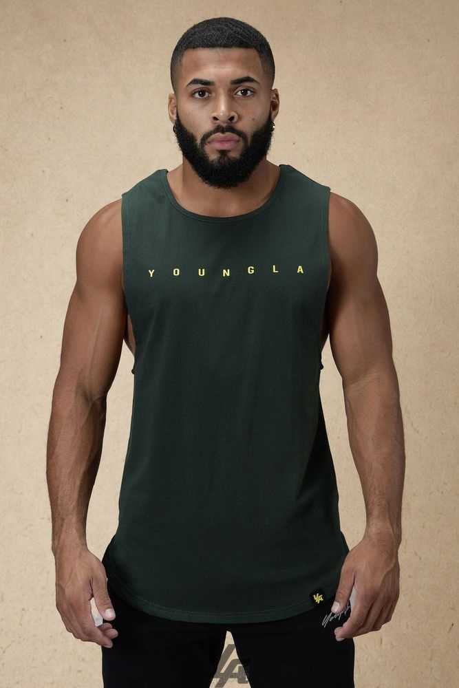 Forest Green YoungLa 332 Infinity Muscle Tanks | 3059-DFLEY