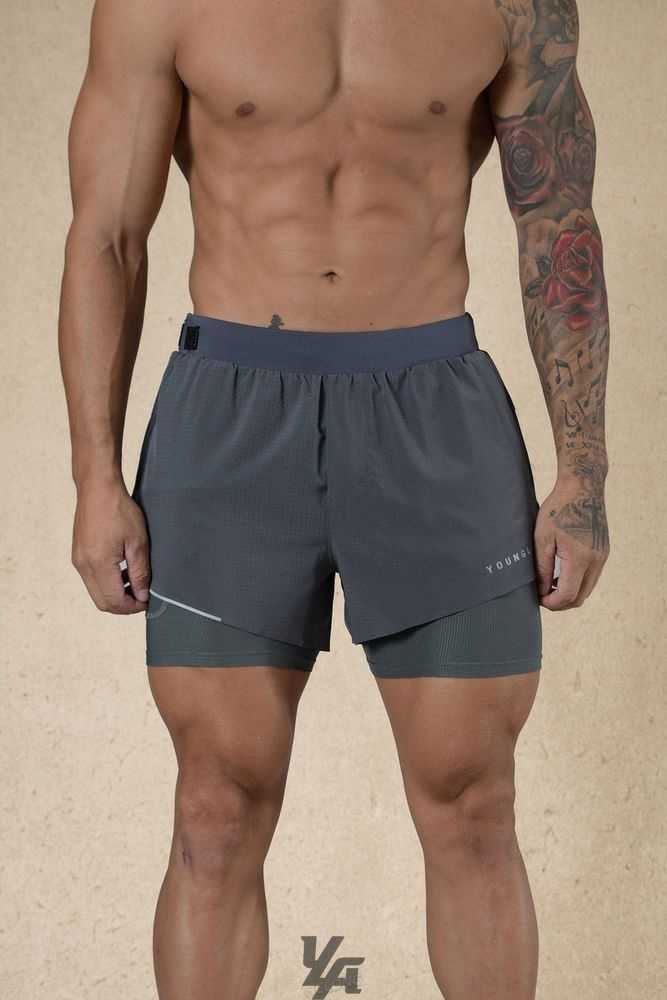 Grey YoungLa 124 - 6am Compression Shorts | 1082-XTYOH