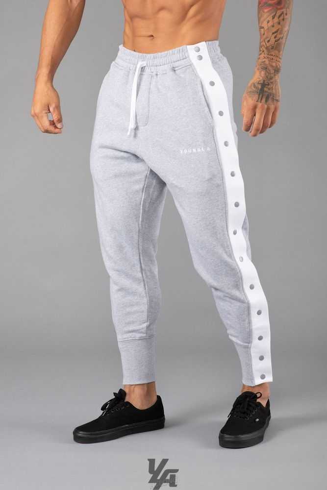 Heather Grey YoungLa 235 - 90s Tear Away Joggers | 3480-AKHIJ