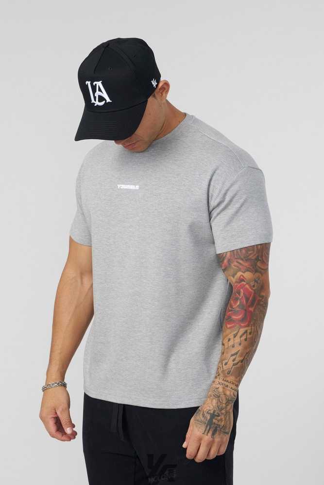 Heather Grey YoungLa 480 - Logo Tees | 6752-KHYDM