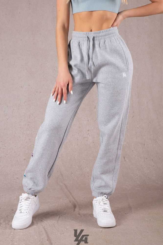 Heather Grey YoungLa W203 Winter Bloom Joggers | 1350-FVAWY