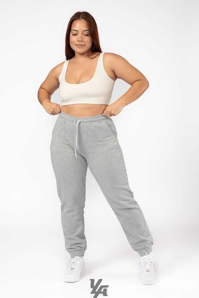 Heather Grey YoungLa W207 Triple String Joggers | 2310-UJWEA