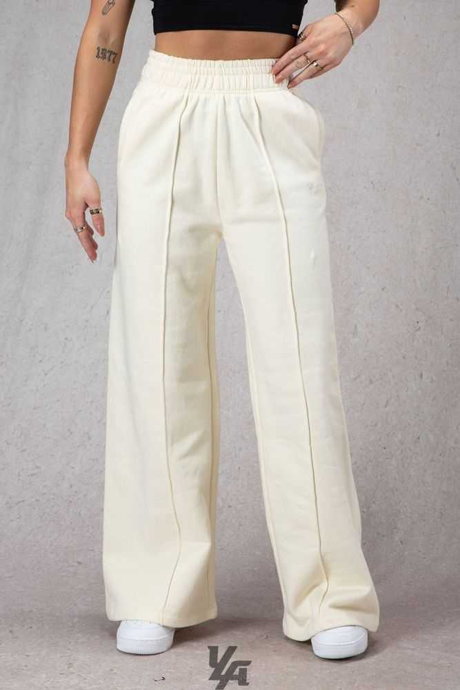 Ivory YoungLa W201 Wide Leg Fleece Pants | 8274-EWYLF