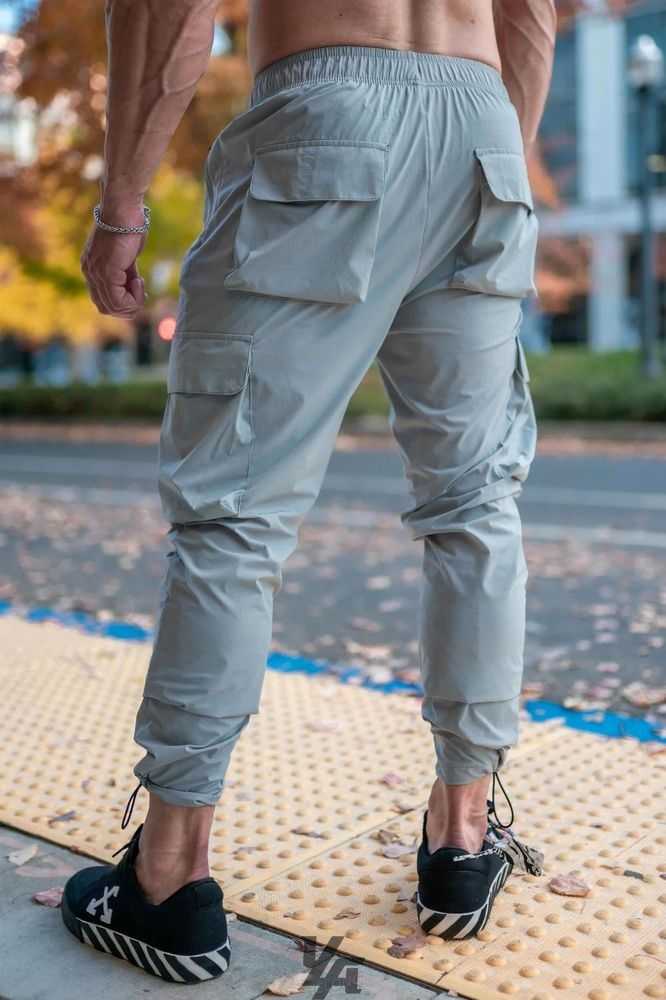 Light Grey YoungLa 218 Travel Cargo Joggers | 1539-JFNLI