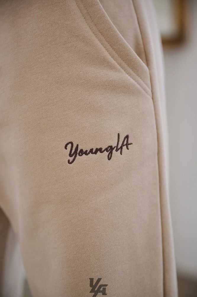 Light Taupe YoungLa W207 Triple String Joggers | 5719-OIZSF