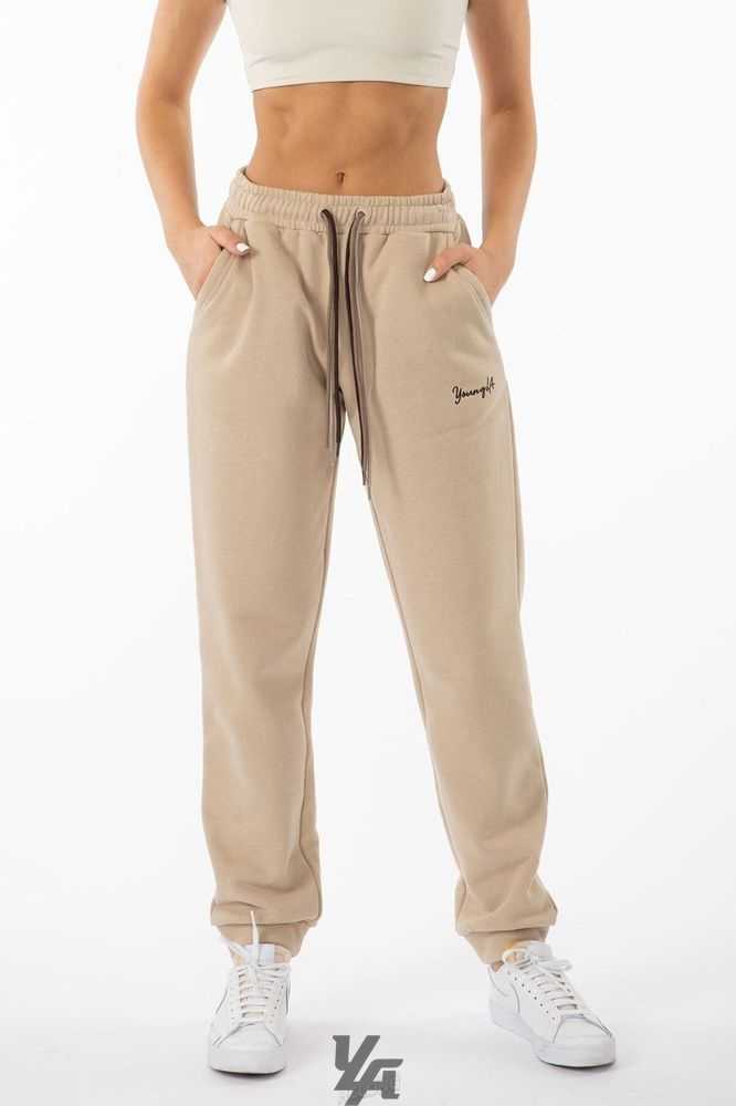 Light Taupe YoungLa W207 Triple String Joggers | 5719-OIZSF