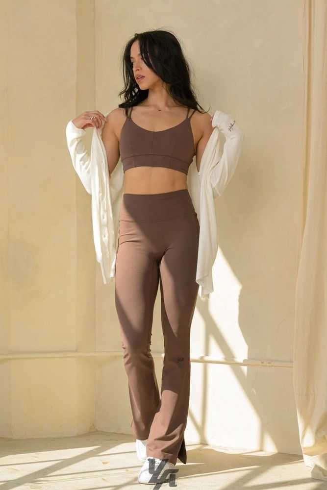 Milk Chocolate YoungLa W319 - Asana Sports Bra | 3708-OMYWA