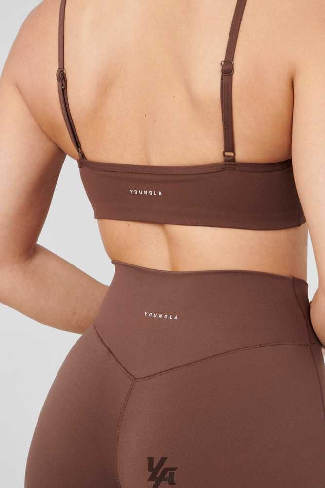 Milk Chocolate YoungLa W324 Vital Sports Bra | 4139-FRIAL