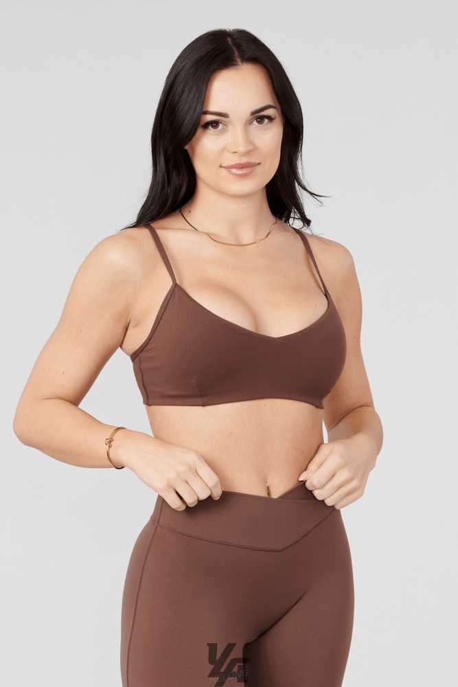 Milk Chocolate YoungLa W324 Vital Sports Bra | 4139-FRIAL