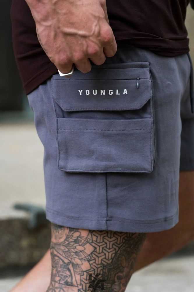 Nardo Grey YoungLa 120 Cloud Cargo Shorts | 7620-VSKER