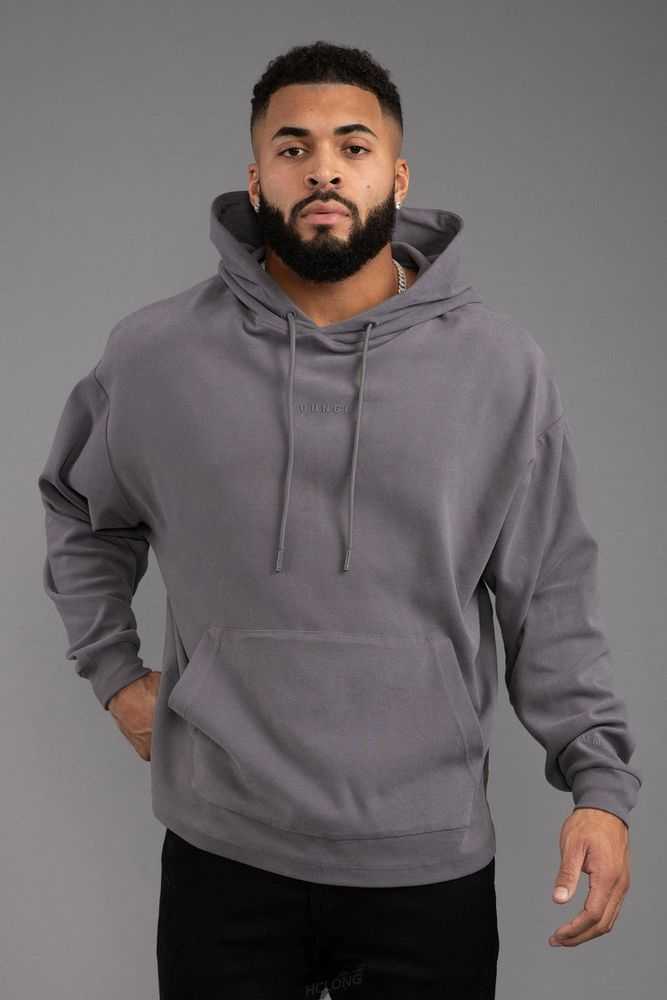 Nardo Grey YoungLa 544 Cloud Hoodies | 8365-YAPEN