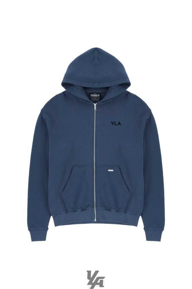 Navy Wash YoungLa 515 Monarch Zip-up Hoodie | 6804-VQPCE