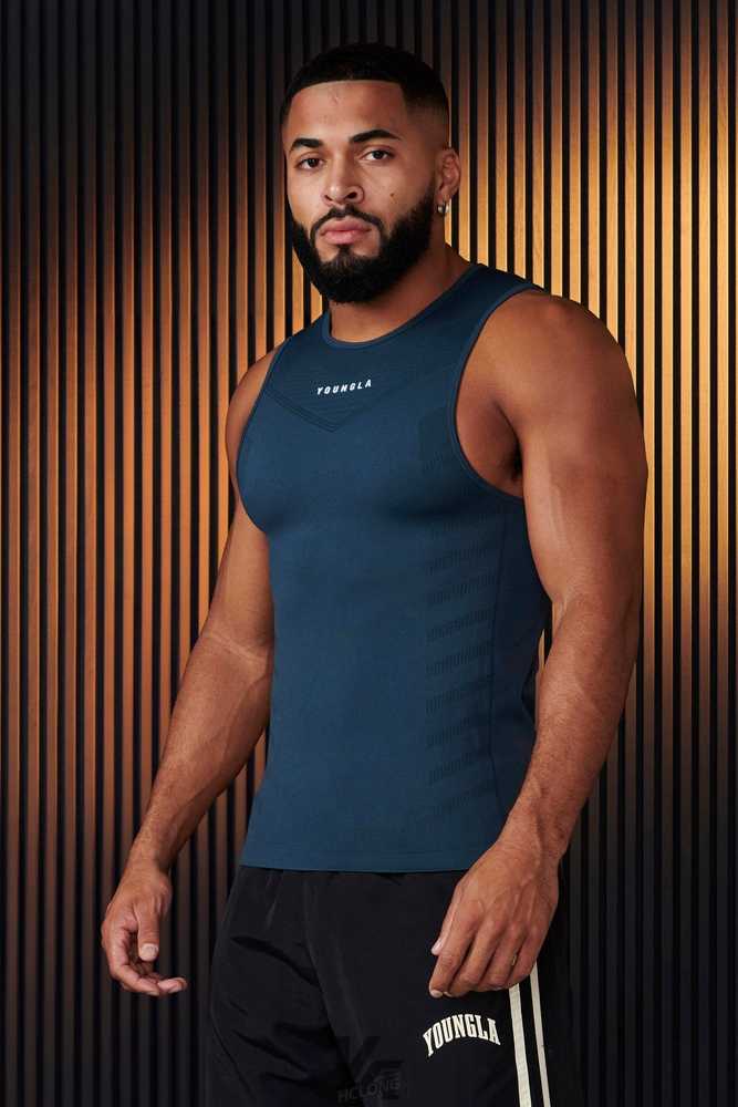 Navy YoungLa 343 - SuperVillain Compression Tanks | 0362-UIHDA