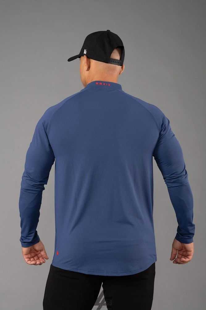 Navy YoungLa 808 High Neck Compression Shirt | 3947-MFZGN