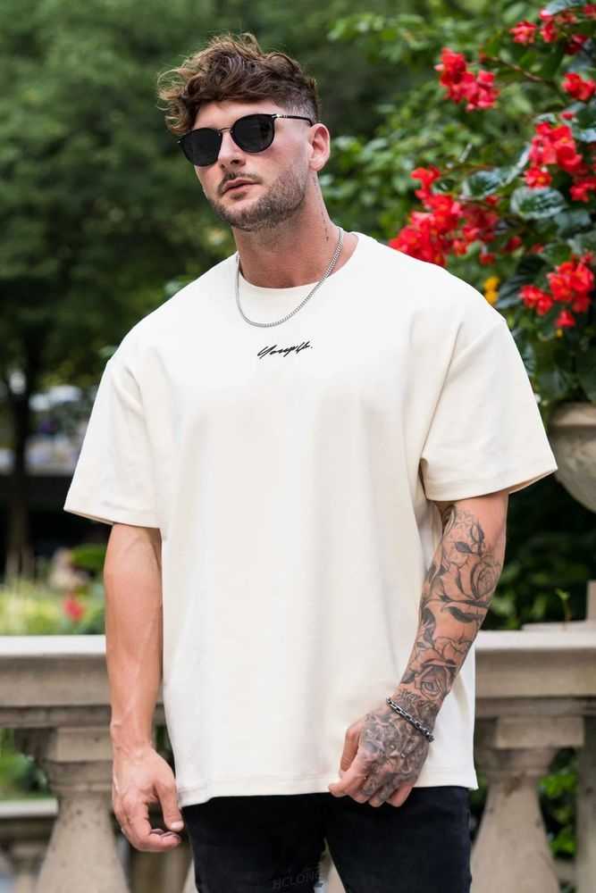 Off-White YoungLa 430 Oversized Cloud Foam Tee | 8730-MJEFW