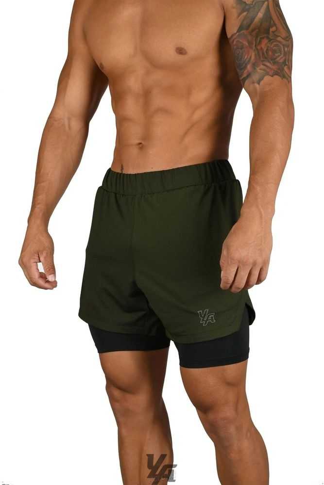 Olive/Black YoungLa 105 Compression Shorts 2.0 | 1085-RQTZM