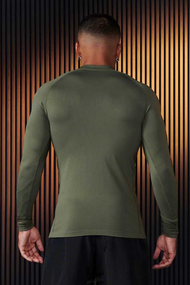 Olive Green YoungLa 833 - Superhero Compression Longsleeves | 6813-HBTEO