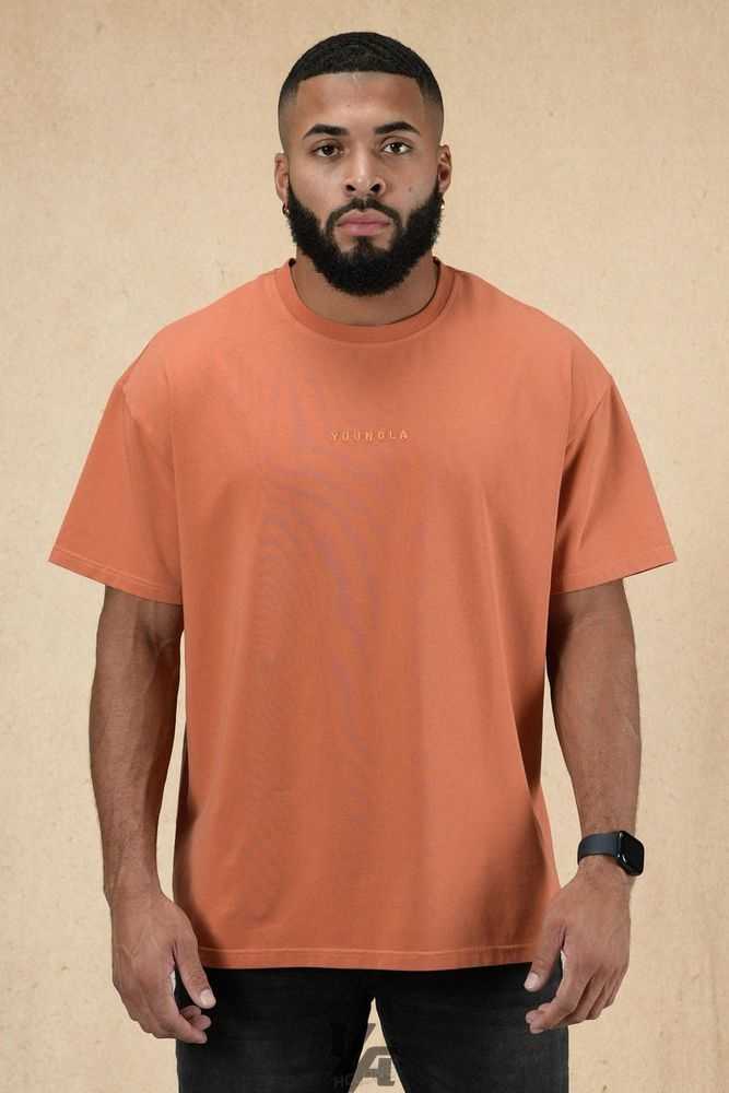 Orange Wash YoungLa 420 Essential Oversized Tee | 6548-PZLQT