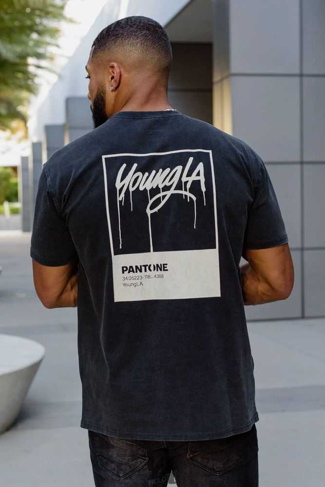 Pantone Drip YoungLa 449 Washed Drip Tees | 1402-OSDQU