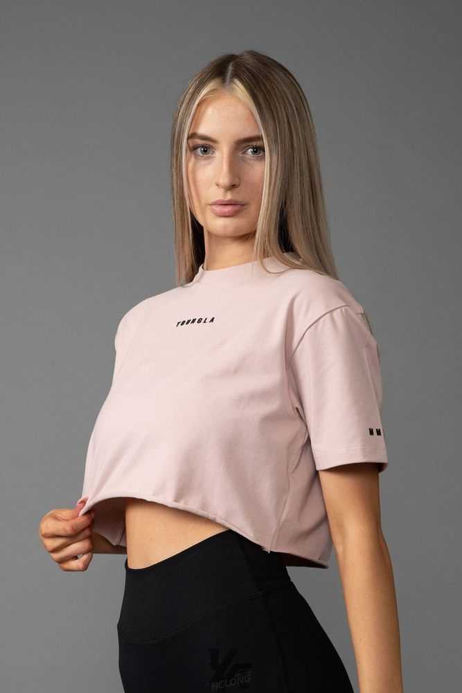 Pink Drink YoungLa W403 Established Cropped T-shirt | 6208-PVCBZ