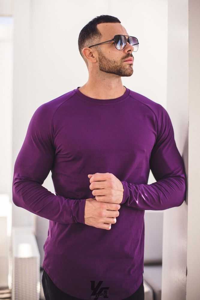 Purple YoungLa 410 PERFECT RAGLAN LONG SLEEVE SHIRTS | 7402-PDQEV