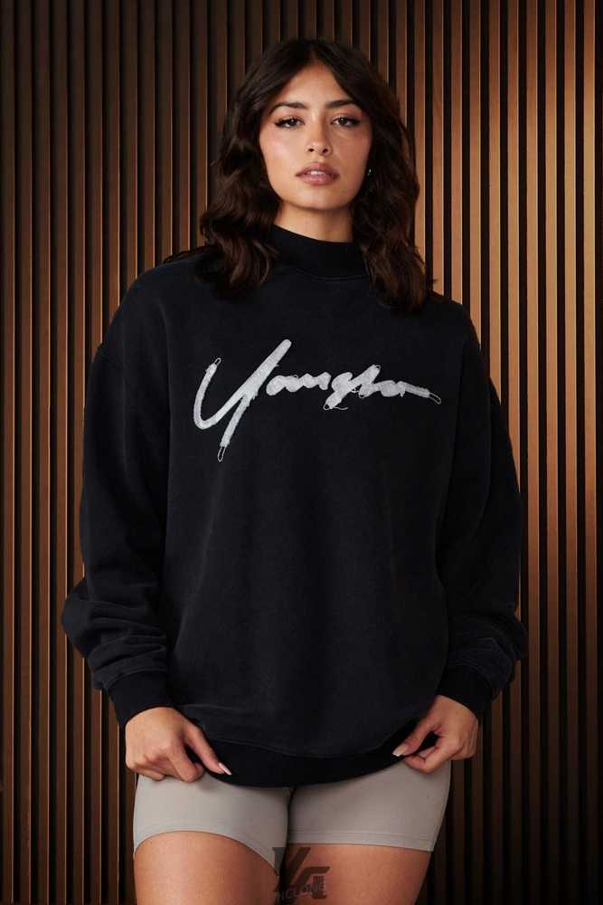 Raven Wash YoungLa W521 - Urban Crewneck | 9360-OLBJP