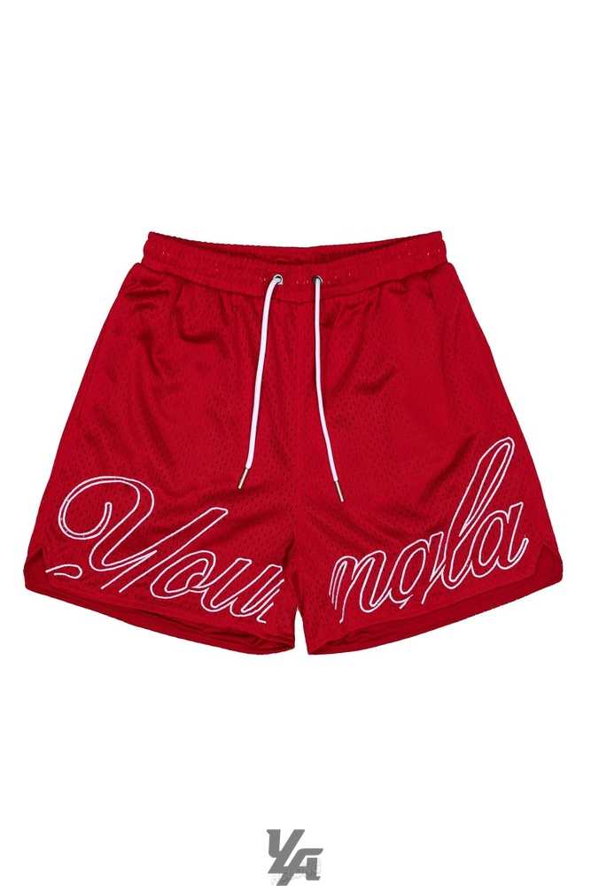 Red YoungLa 155 Championship Shorts | 3951-TXCDZ