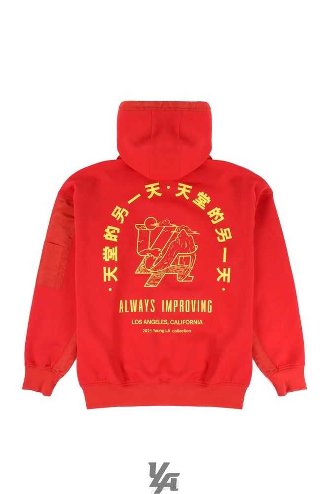 Red YoungLa 521 Goat Hoodies | 6798-SPZBH