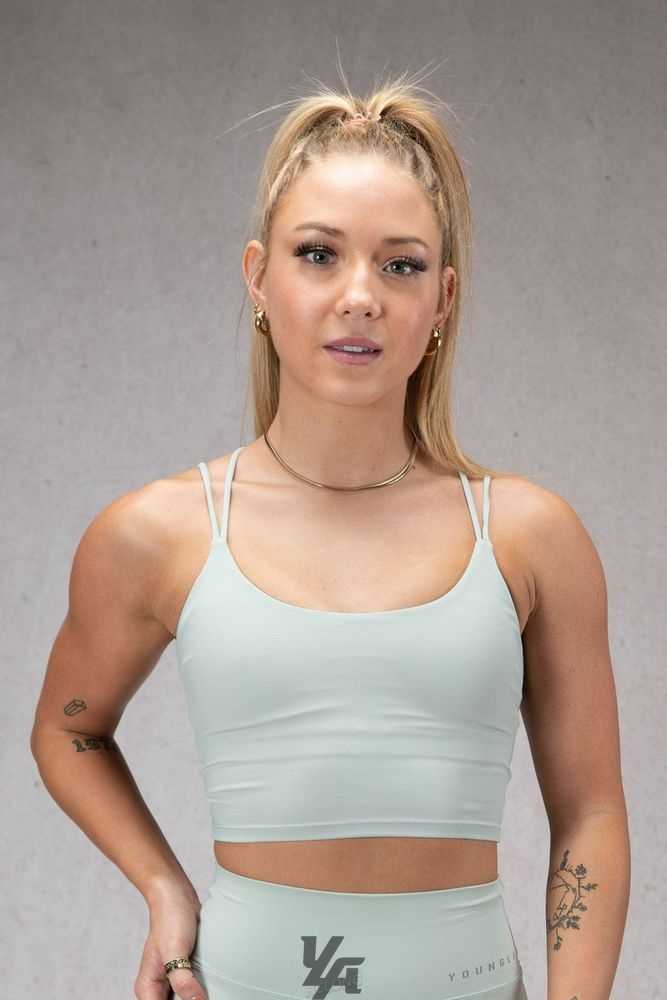 Sage Green YoungLa W310 Progress Sports Bra | 7259-GDQTH