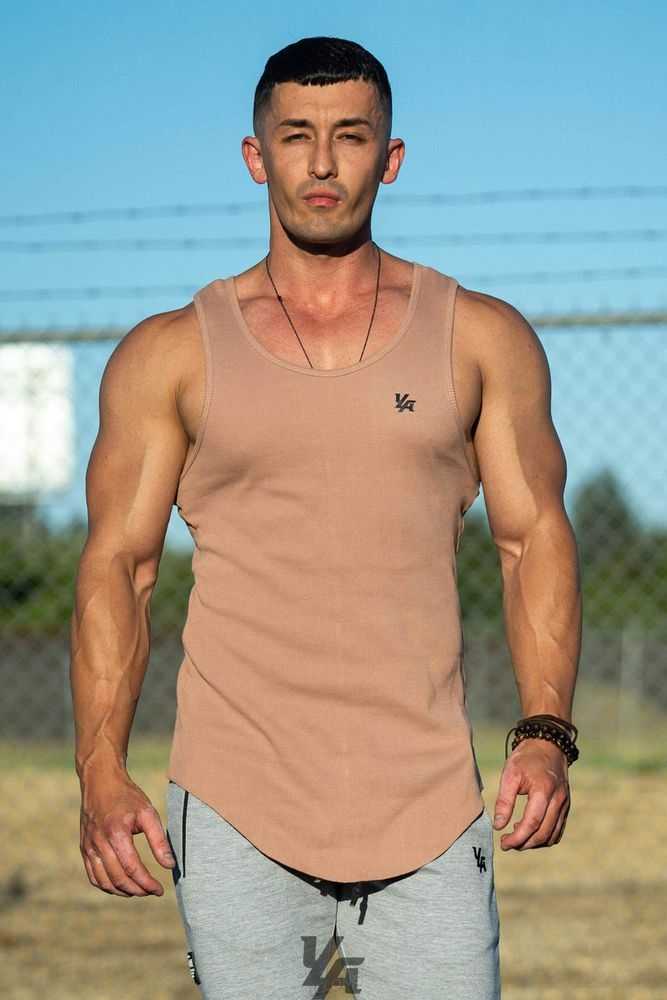 Salmon YoungLa 314 Scoop Bottom Ribbed Tank | 3517-KPIRB