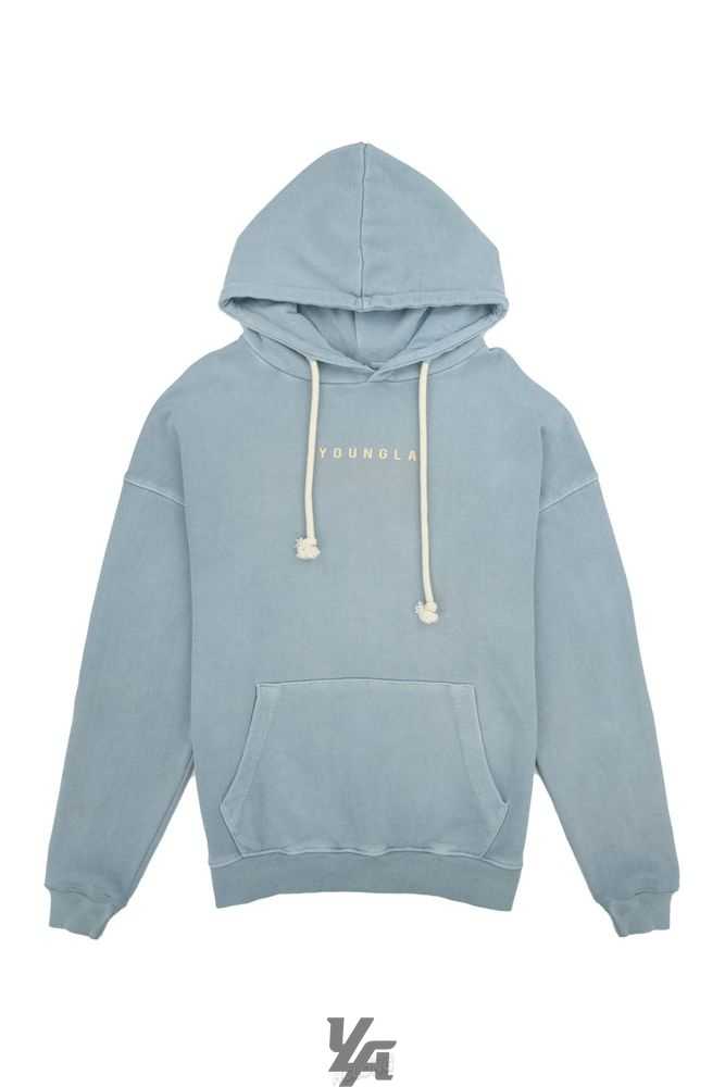 Sky Blue Wash YoungLa 513 Skyline Hoodies | 5840-KHTBJ