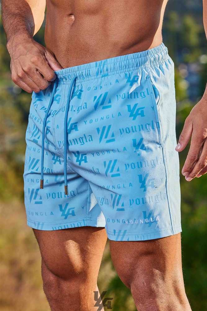 Sky Blue YoungLa 136 - Reveal Swim Shorts | 6059-GEWJR