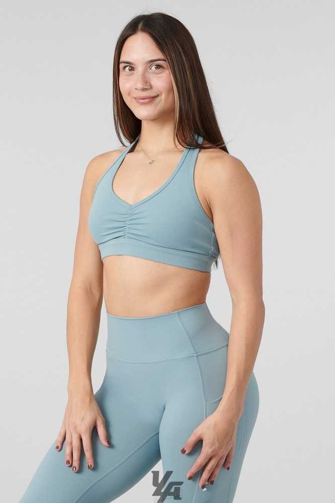 Slate YoungLa W320 Power Backless Sports Bra | 1073-NKJMS