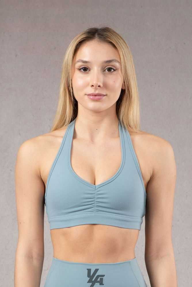 Slate YoungLa W320 Power Backless Sports Bra | 6302-IPLQX