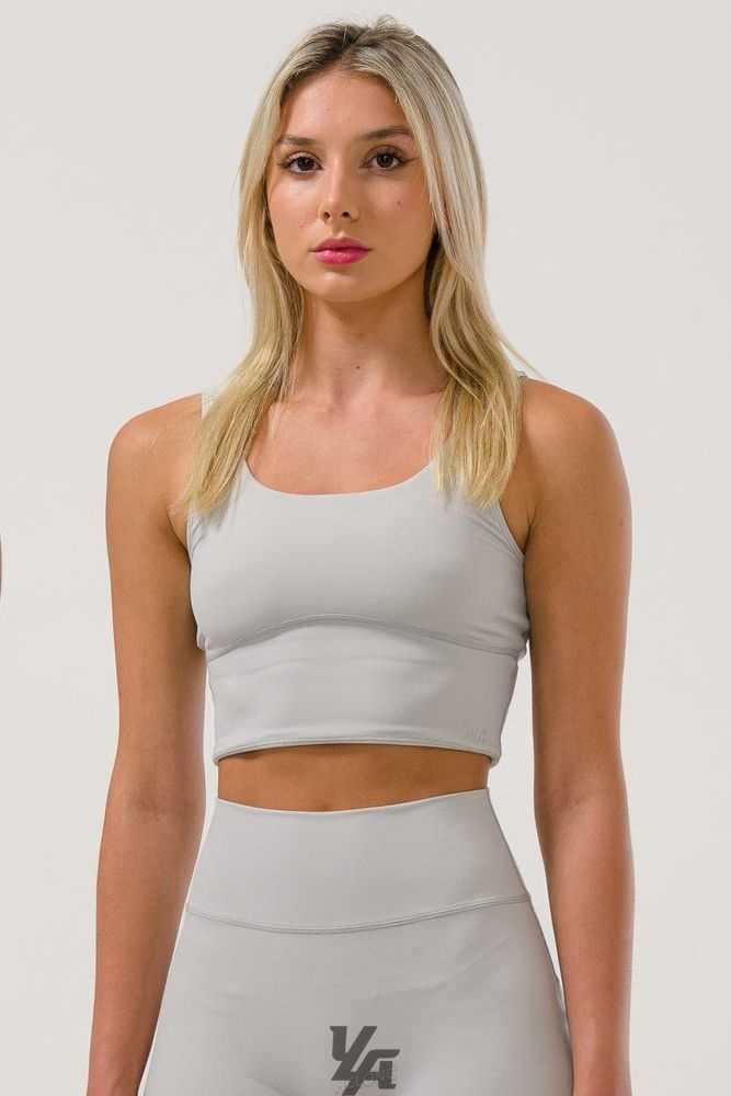 Succulent Grey YoungLa W309 Level-up Sports Bra | 4923-OYUKR