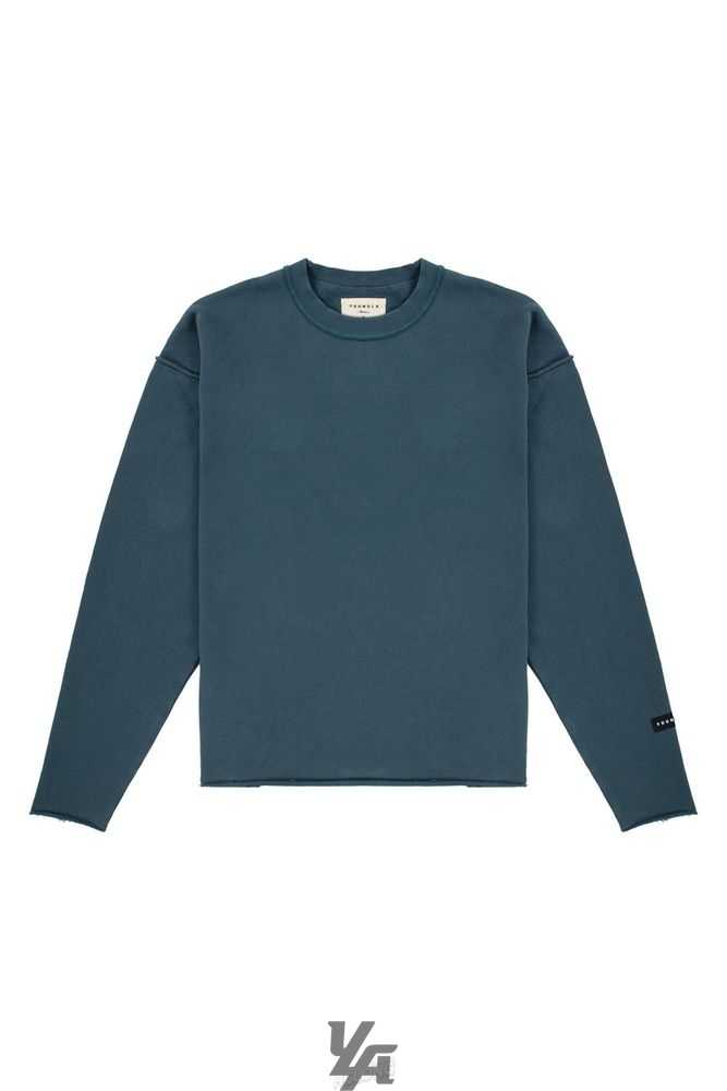 Teal Wash YoungLa 821 Anarchy Crewnecks | 6237-DIPWC