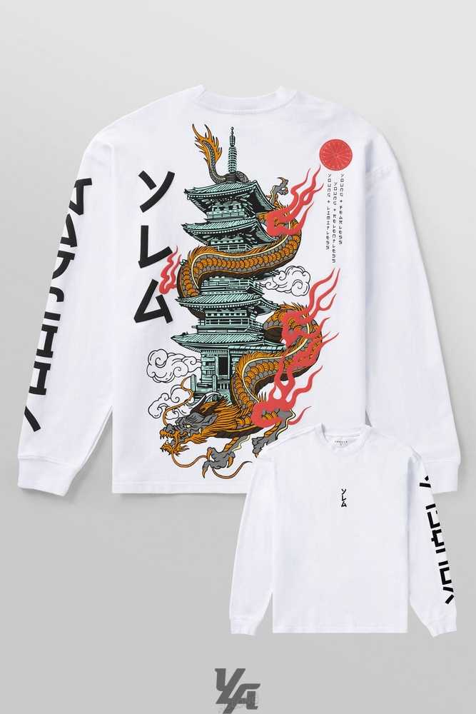 White Temple Dragon YoungLa 8038 - Tokyo Longsleeves | 7365-MHDTA