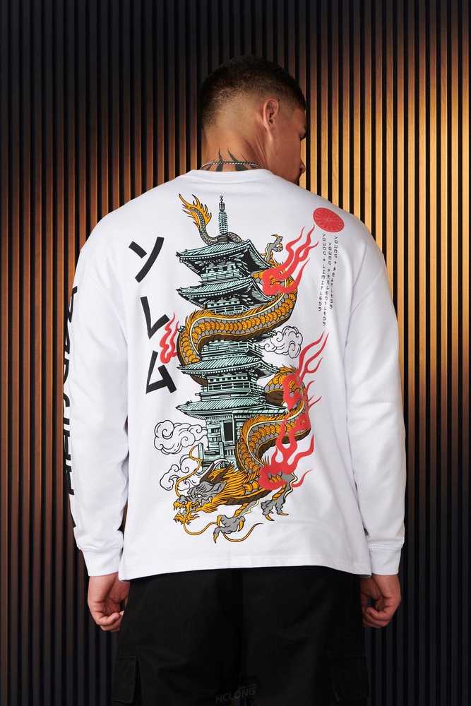 White Temple Dragon YoungLa 8038 - Tokyo Longsleeves | 7365-MHDTA