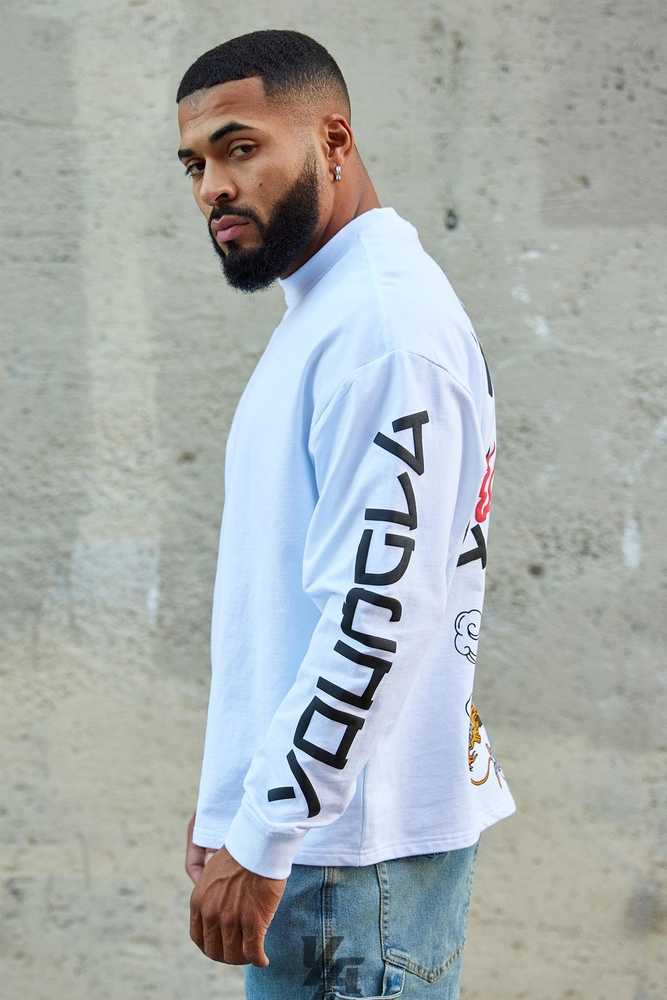 White Temple Dragon YoungLa 8038 - Tokyo Longsleeves | 7365-MHDTA