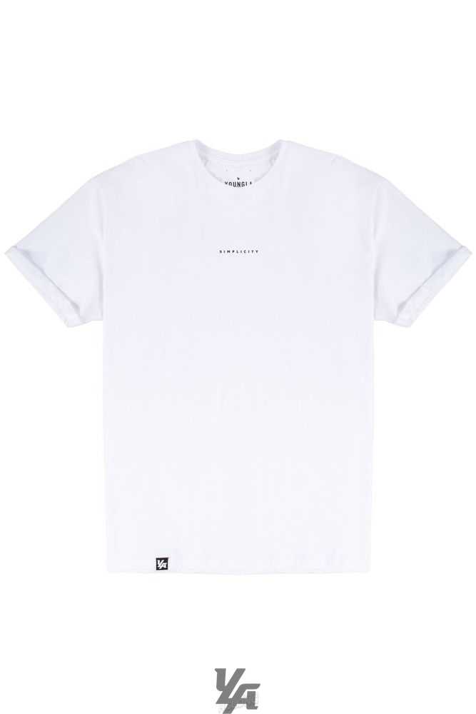 White YoungLa 456 Simplicity Tees | 6937-NPCMQ