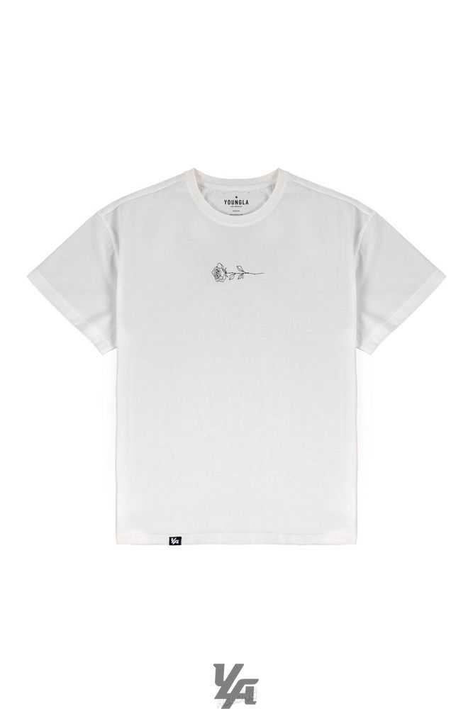 White YoungLa 461 Lightweight Feather Tees | 9753-CKMWR