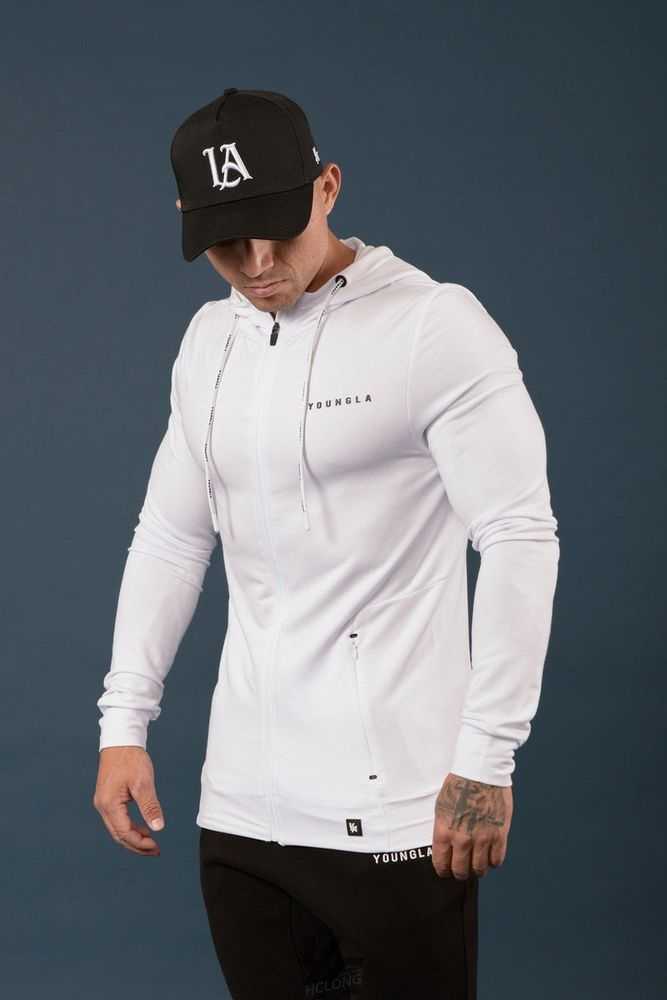 White YoungLa 536 Night Runner Hoodies | 0397-VDPIK