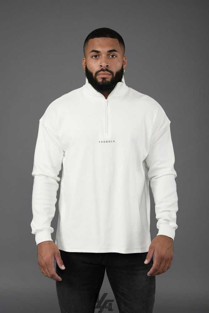 White YoungLa 545 Cloud Quarter Zip | 7398-UZACK