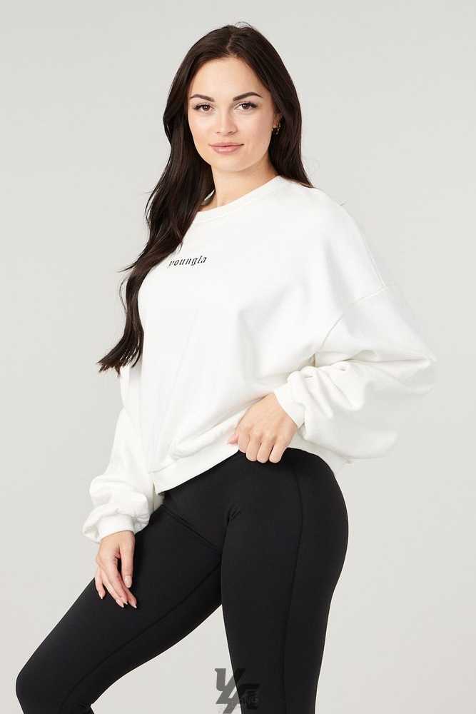 White YoungLa W513 - Willow Crewneck | 3867-TADZM